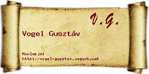 Vogel Gusztáv névjegykártya