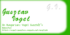 gusztav vogel business card